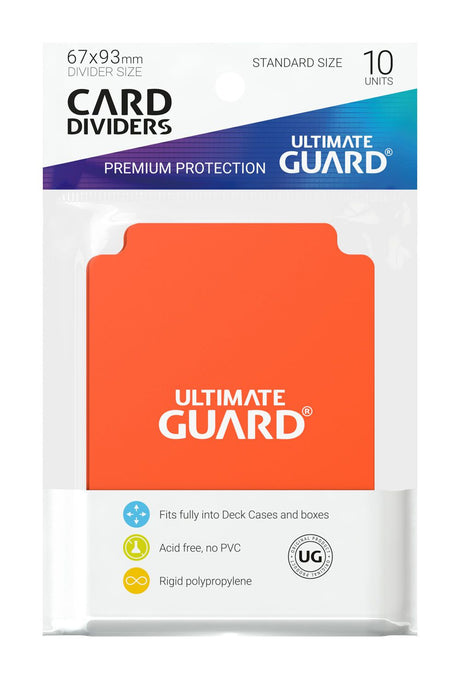 Ultimate Guard Ultimate Guard Card Dividers Standard Size (10) - Orange