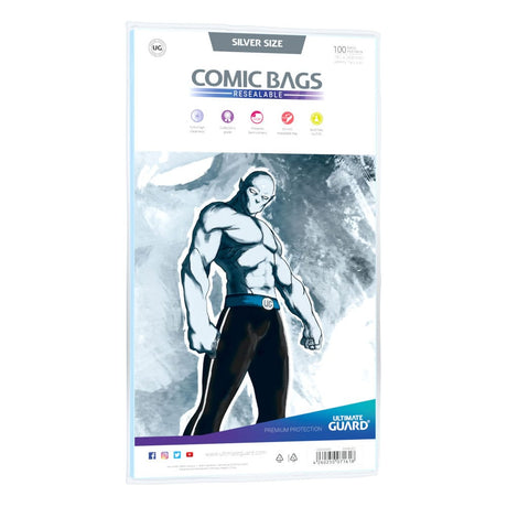 Ultimate Guard Ultimate Guard Comic Bags Resealable (100) - Silver Size