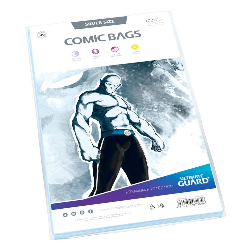Ultimate Guard Ultimate Guard Comic Bags Standard (100) - Silver Size