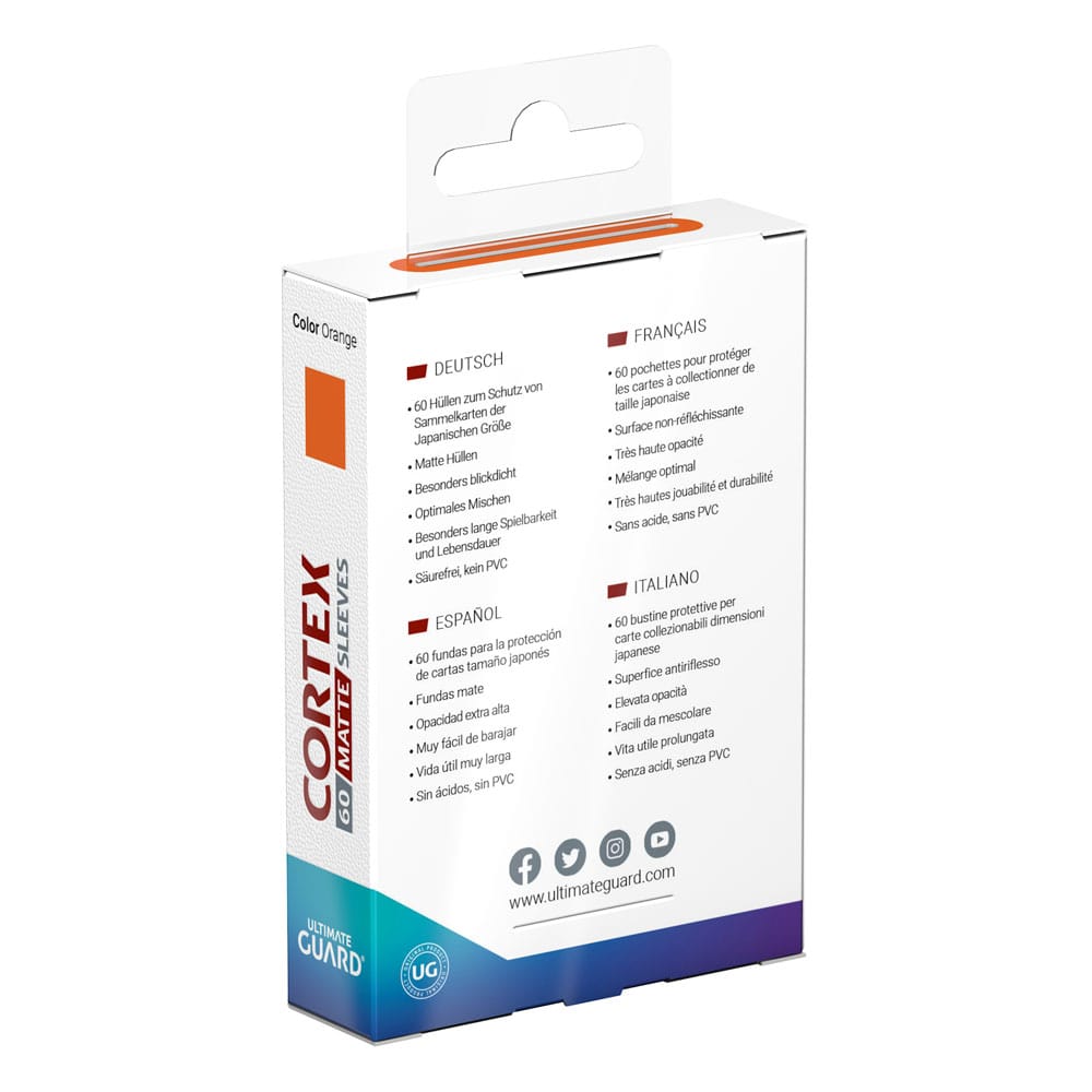 Ultimate Guard Ultimate Guard Cortex Sleeves Matte Japanese Size (60) - Orange