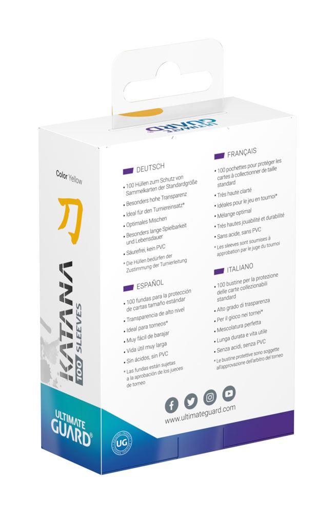 Ultimate Guard Ultimate Guard Katana Sleeves Standard Size (100) - Yellow