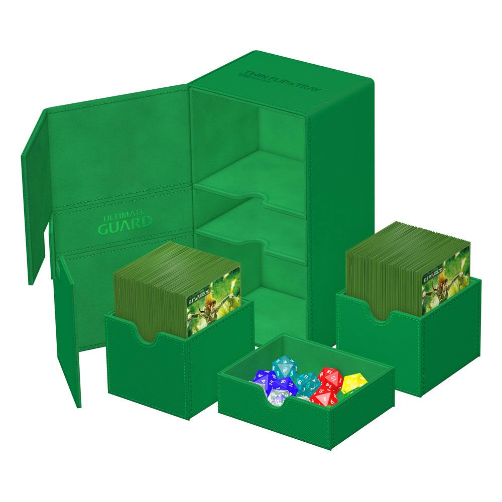 Ultimate Guard Ultimate Guard Twin Flip'n'Tray 200+ Xenoskin - Green