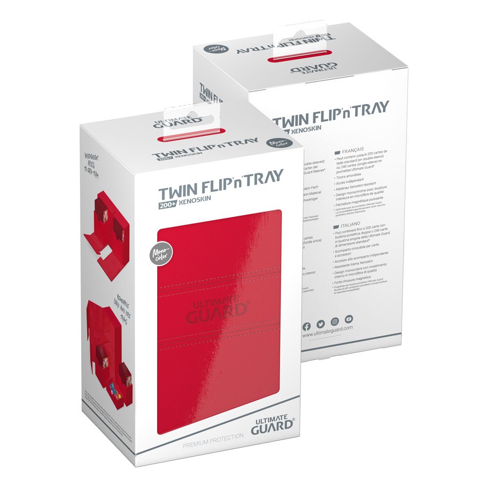 Ultimate Guard Ultimate Guard Twin Flip'n'Tray 200+ Xenoskin - Red