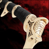 United Cutlery Swords of the Ancients Kit Rae Savathos-Mithrodin Kriegsschwert Gold Version Replik