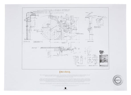 Weta Workshop Der Herr der Ringe Beutelsend Bauplan Kunstdruck