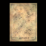 Weta Workshop Der Hobbit Kunstdruck New Zealand Map of Middle Earth 50 x 70 cm