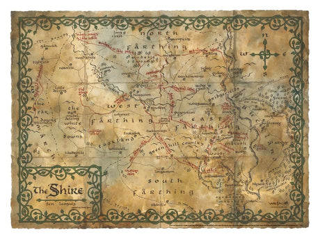 Weta Workshop Der Hobbit Map of the Shire Kunstdruck
