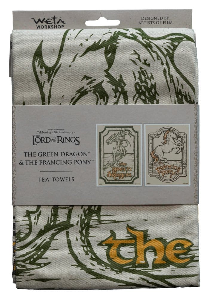 Weta Workshop Herr der Ringe Green Dragon & Prancing Pony 2er Pack Geschirrtuch
