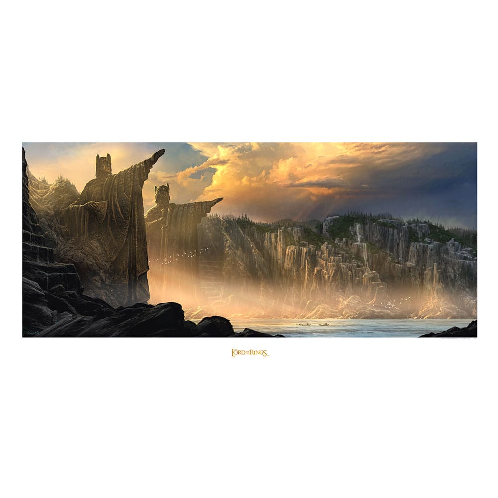 Weta Workshop Herr der Ringe The Argonath - Pillars of the Kings Kunstdruck