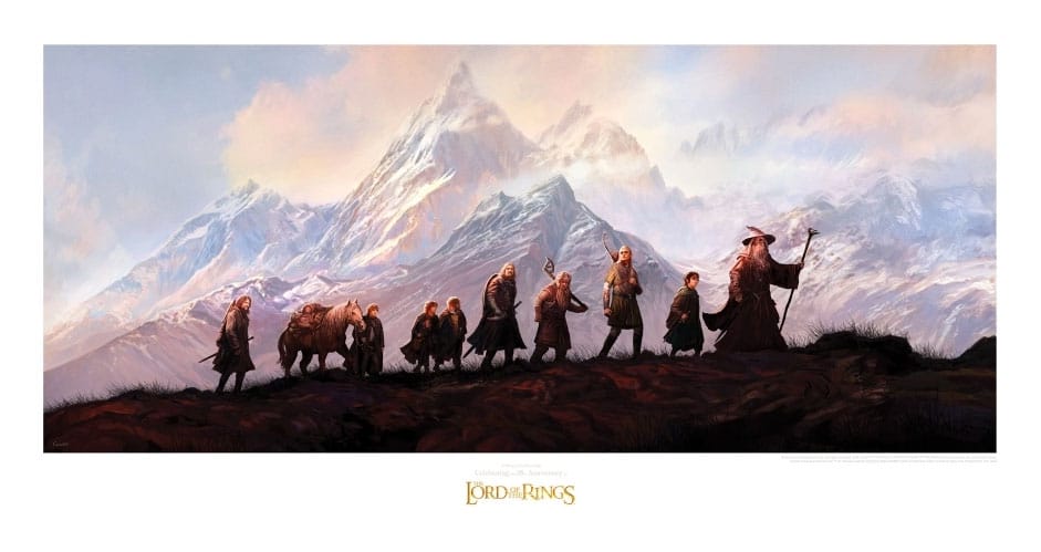 Weta Workshop Herr der Ringe The Fellowship of the Ring 20th Anniversary Kunstdruck