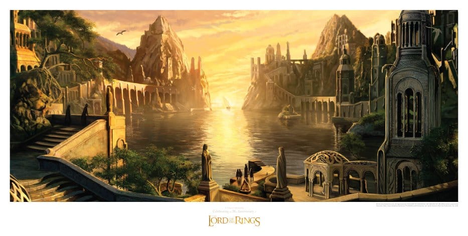Weta Workshop Herr der Ringe The Grey Havens Kunstdruck