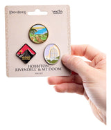 Weta Workshop Herr der Ringe Trilogie Hobbiton, Rivendell & Mount Doom Pin-Set