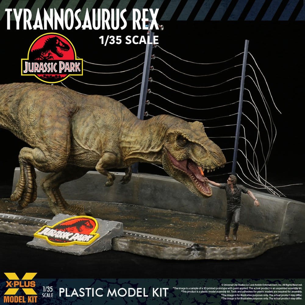 X-Plus Jurassic Park Tyrannosaurus Rex 1/35 Plastic Model Kit