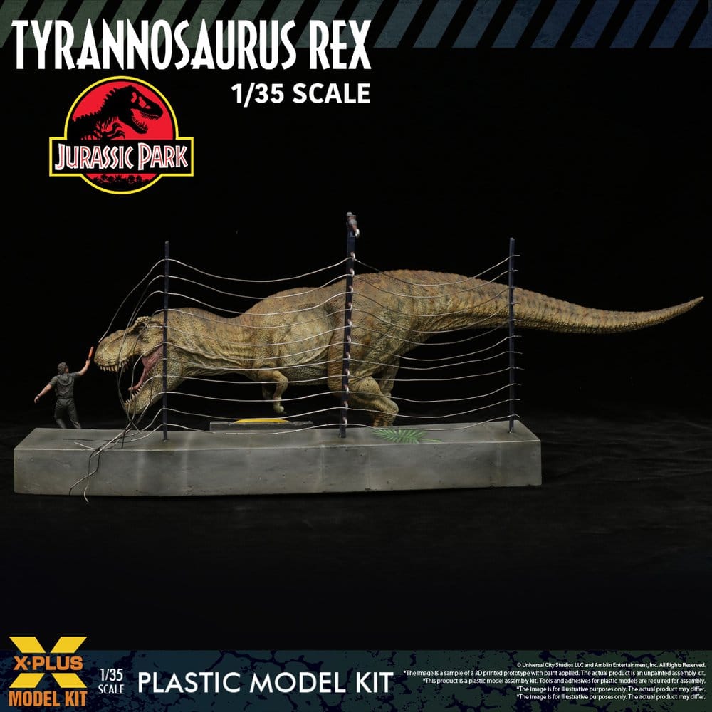 X-Plus Jurassic Park Tyrannosaurus Rex 1/35 Plastic Model Kit