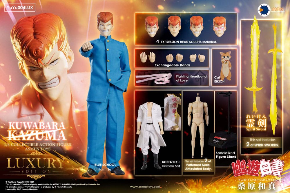 Yu Yu Hakusho Kazuma Kuwabara (Luxury Version) 1/6 Actionfigur