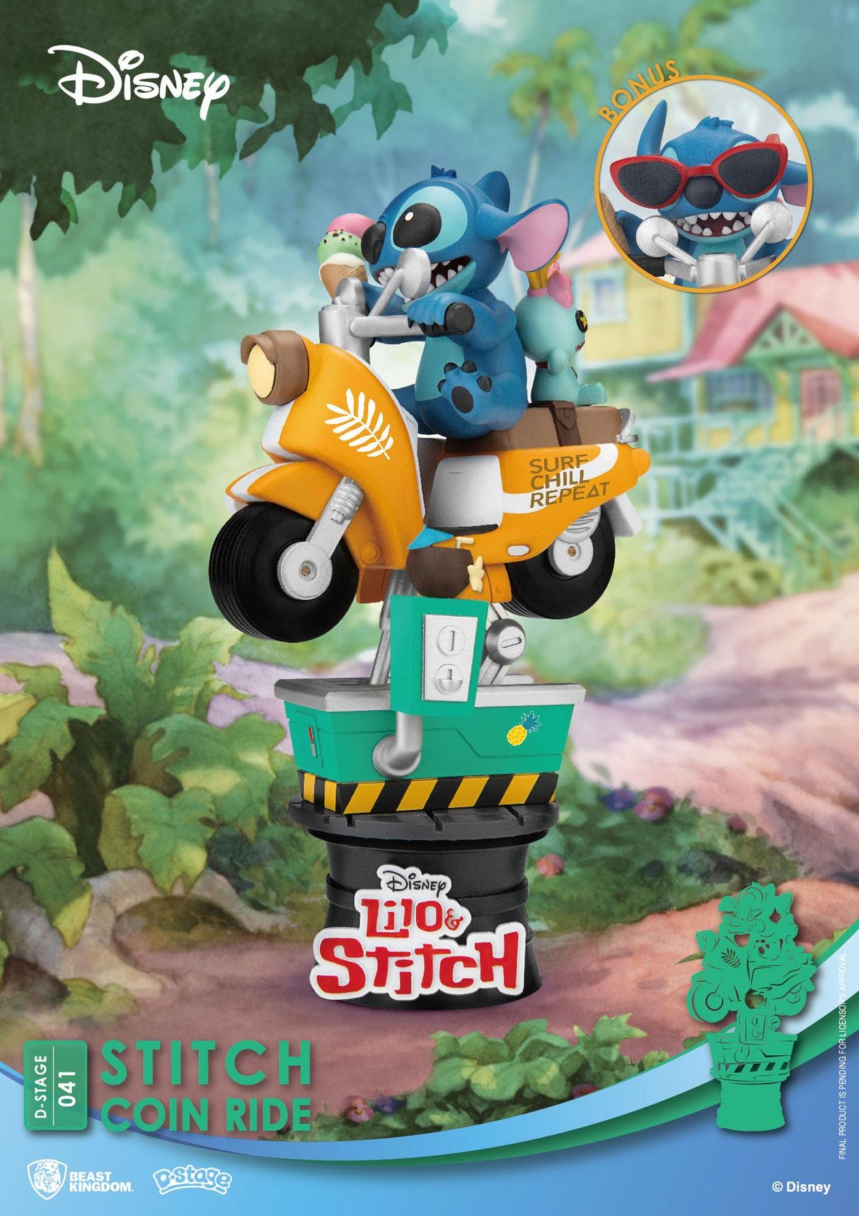 Disney D-Stage Stitch Coin Ride Diorama