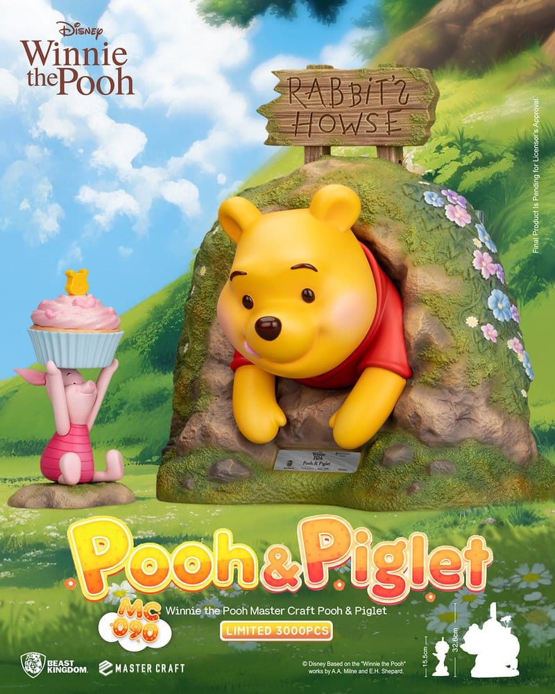 Disney Master Craft Winnie Puuh & Ferkel Statue