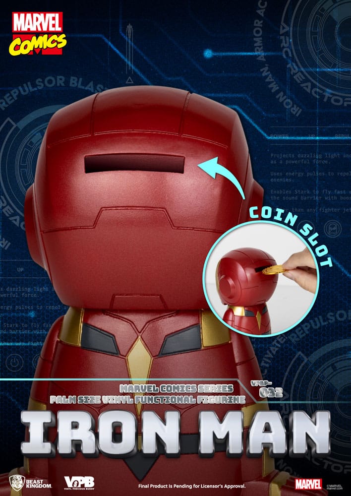 Classic Marvel Comics Iron-man Piggy Vinyl Spardose