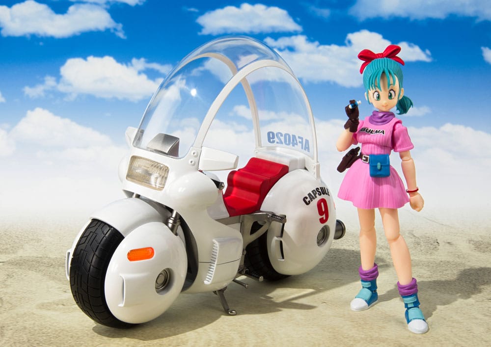 Dragon Ball S.H. Figuarts Bulma's Motorcycle Hoipoi Capsule No. 9 Fahrzeug mit Figur