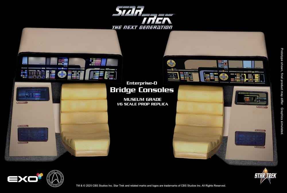 Star Trek The Next Generation Enterprise-D Bridge Consoles Set 1/6 Replik