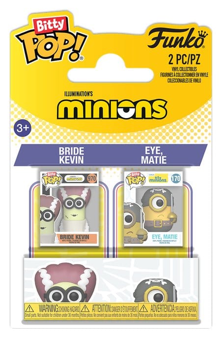 Minions 2er-Pack Bride Kevin & Eye, Matie POP! Vinyl Figuren
