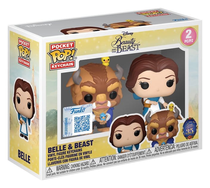Die Schöne und das Biest 2er-Pack Belle & Beast POP! Vinyl Schlüsselanhänger