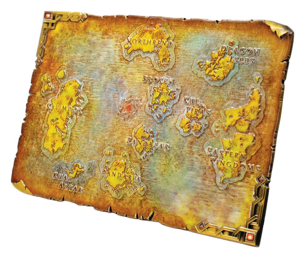 World of Warcraft Metal Map of Azeroth Limited Edition Replik