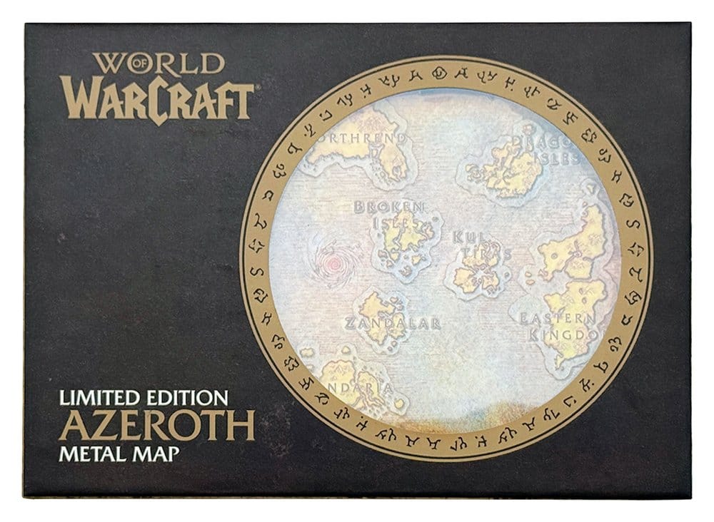 World of Warcraft Metal Map of Azeroth Limited Edition Replik