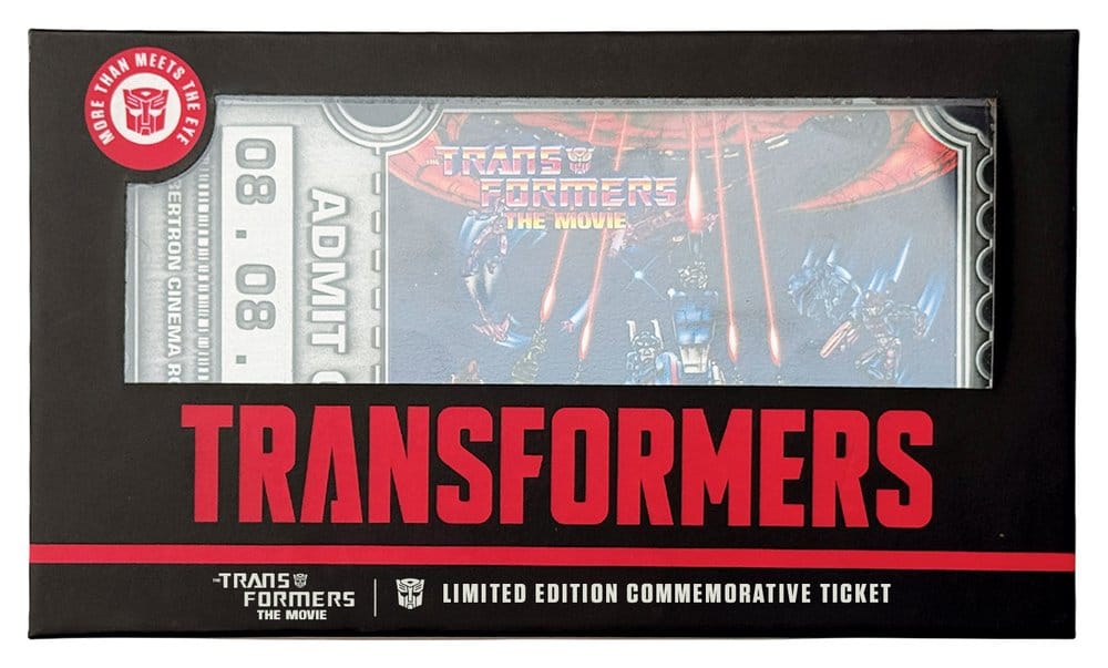 Transformers The Movie 40th Anniversary Movie Ticket Limited Edition Replik
