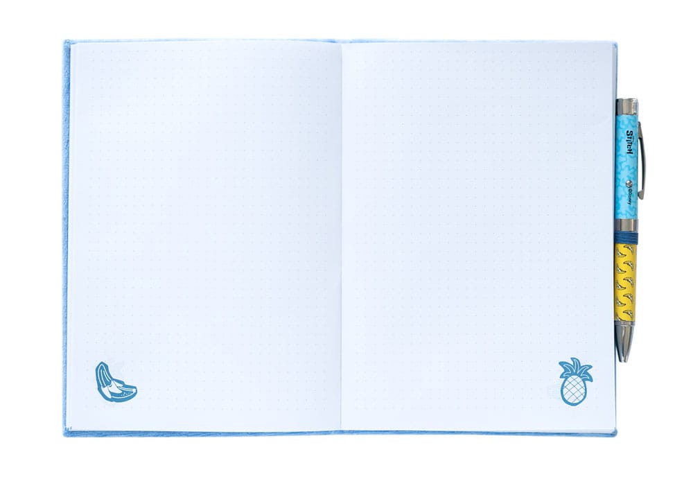 Stitch Premium Plüsch Notizbuch A5 mit Stift Tropical