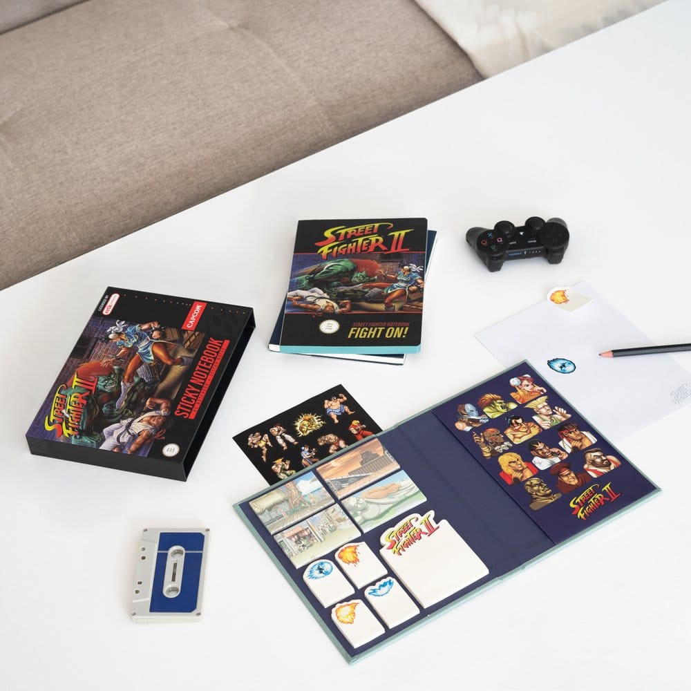 Street Fighter Premium Haftnotizen Hülle Notizbuch A5 mit und