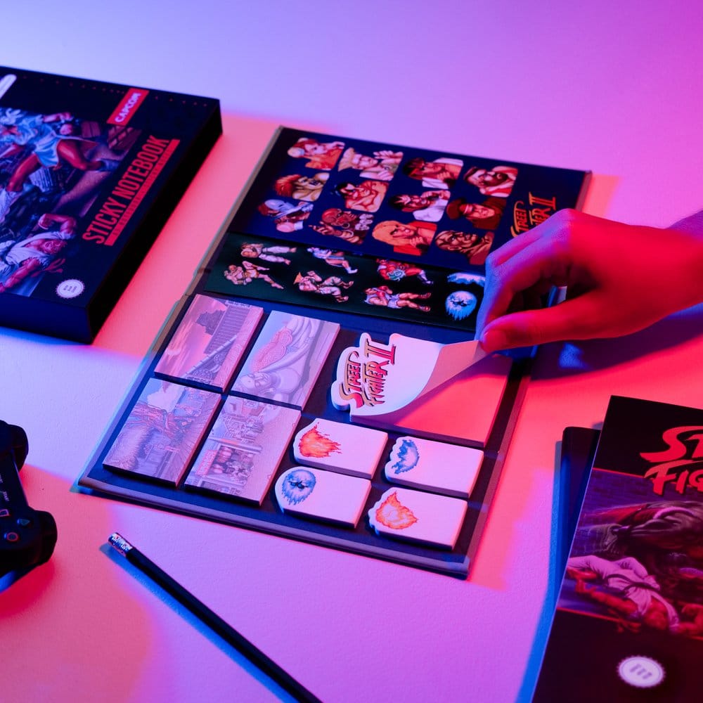 Street Fighter Premium Haftnotizen Hülle Notizbuch A5 mit und
