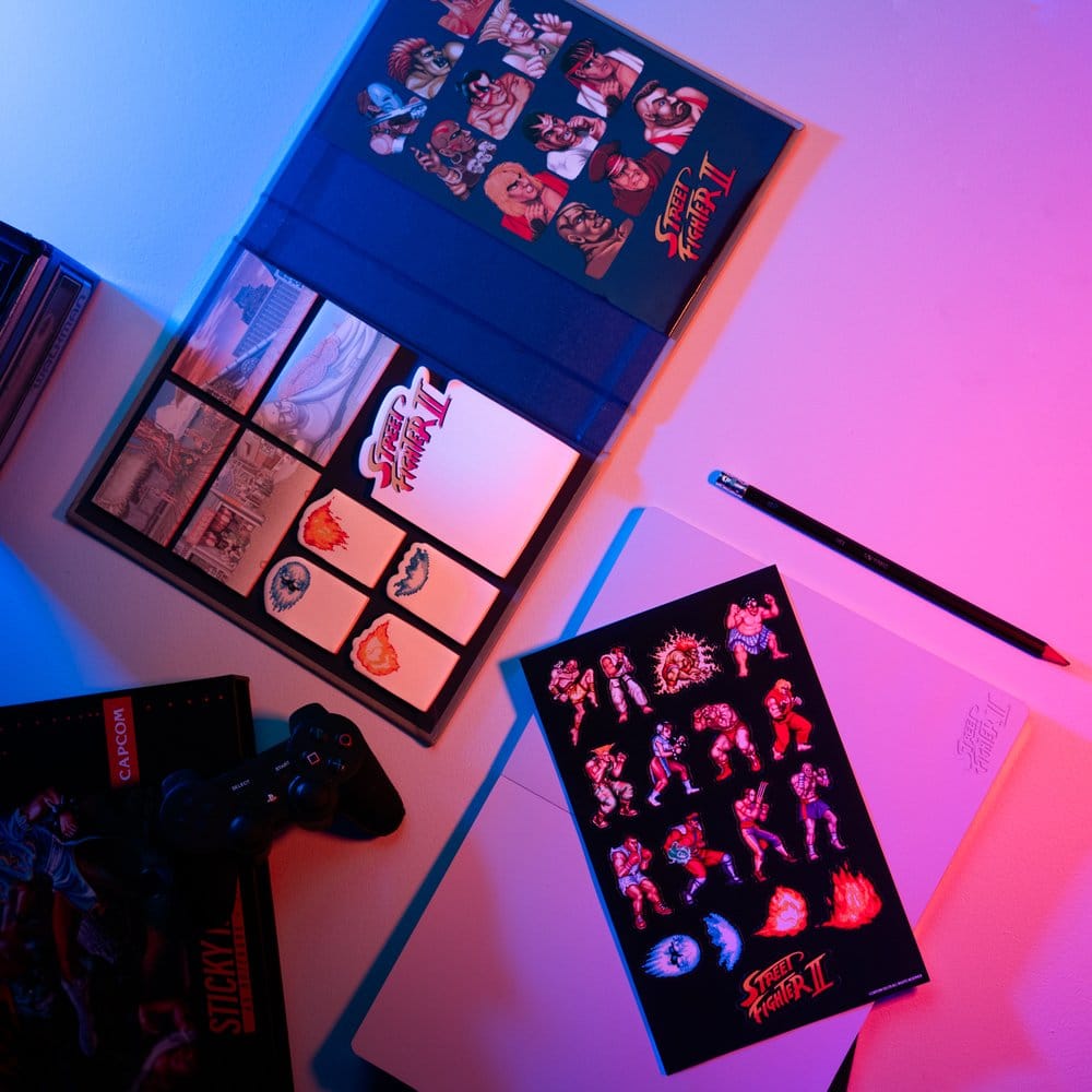 Street Fighter Premium Haftnotizen Hülle Notizbuch A5 mit und