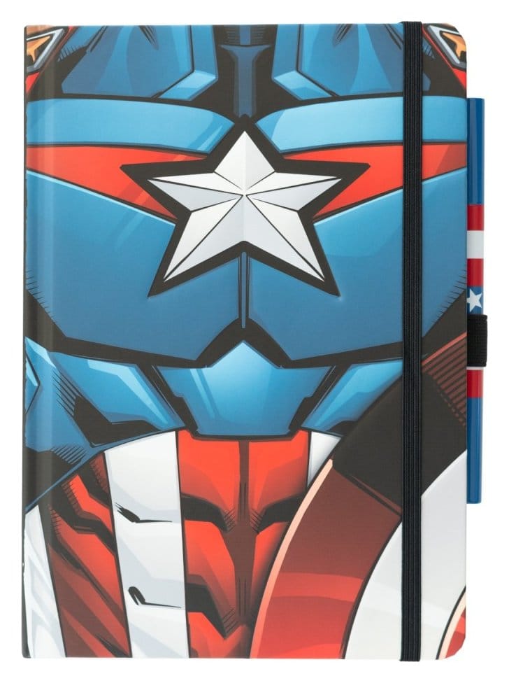 Marvel Captain America Premium Notizbuch Uniform Mit Stift A5