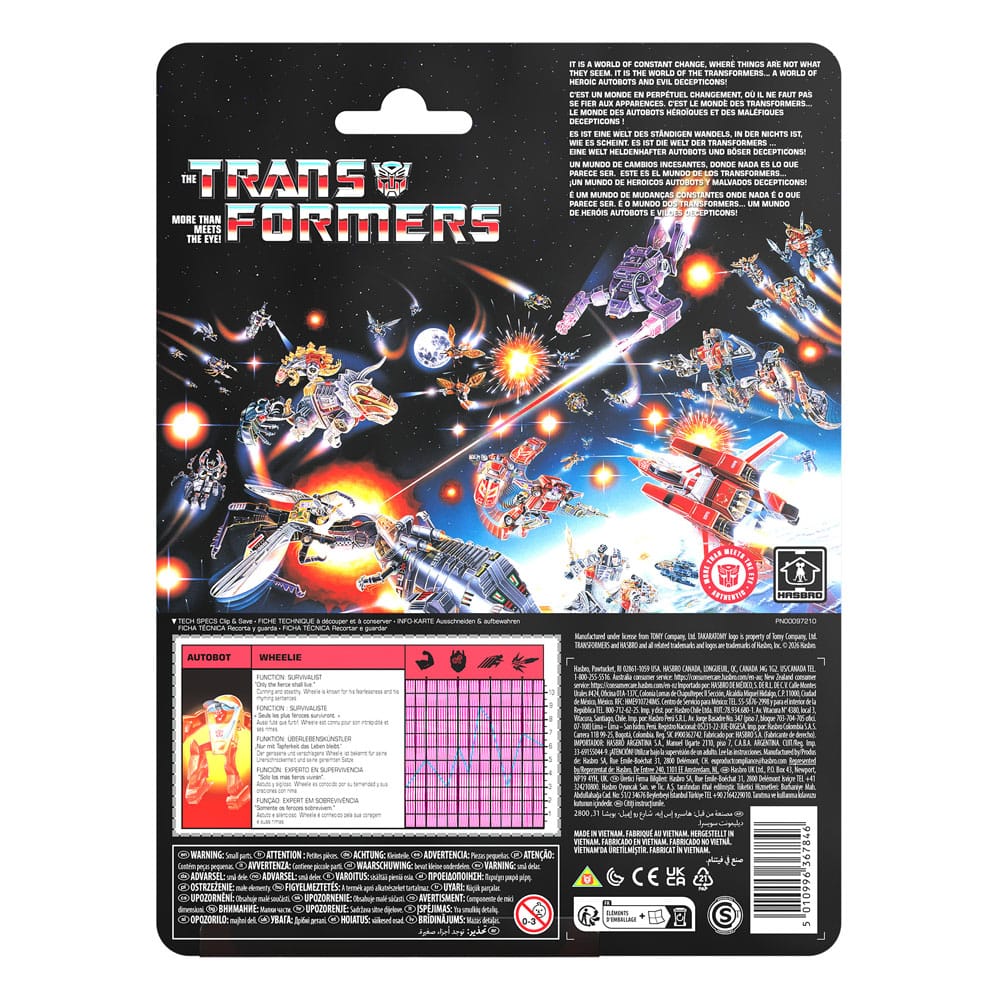 The Transformers Retro G1 Autobot Wheelie Actionfigur
