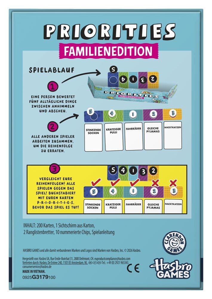 Priorities Familien-Edition *Deutsche Version* Kartenspiel