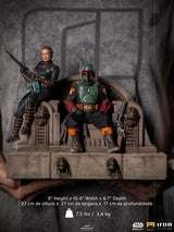 Star Wars The Mandalorian Boba Fett & Fennec on Throne Deluxe Art Scale Statue
