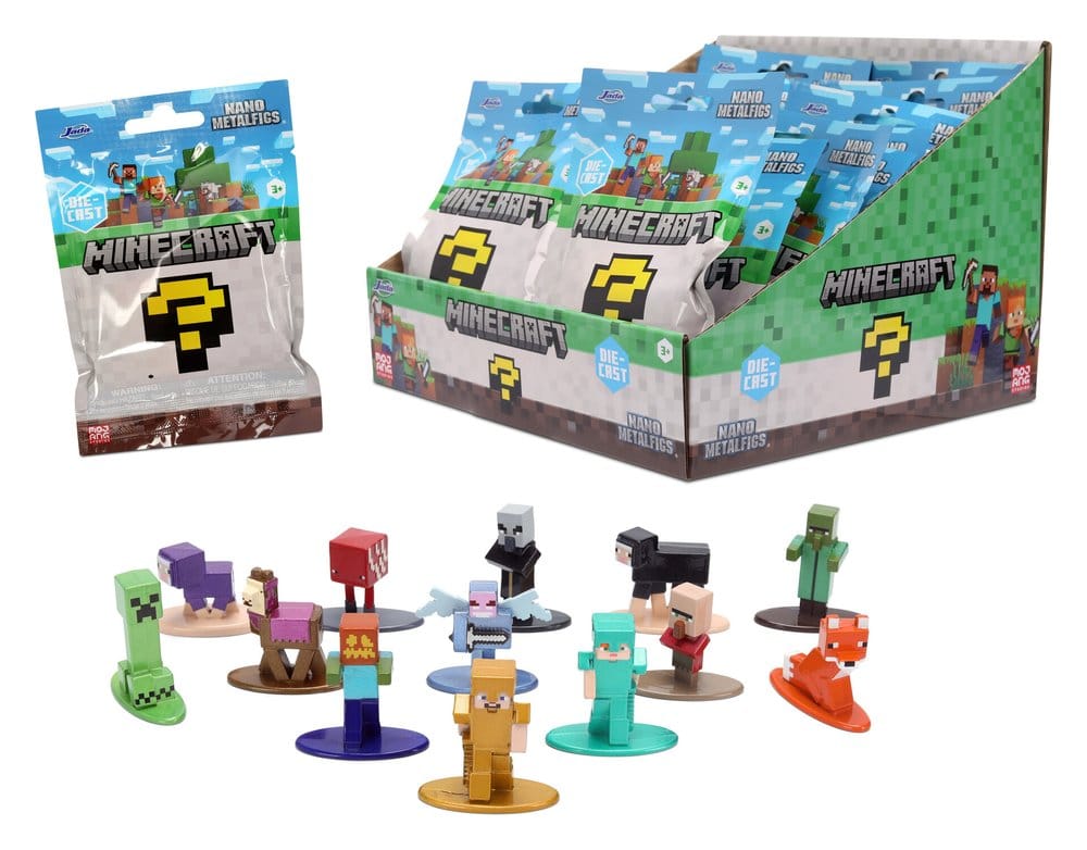 Minecraft Nanofigs Minifiguren Blind Box Display (24)