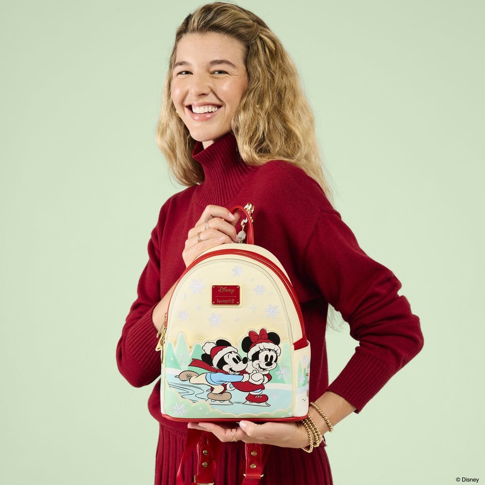 Mickey & Friends Ice Skating mit Haarband Halterung by Loungefly Mini Rucksack