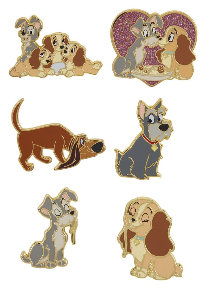 Disney Lady and the Tramp Blind Display (12) by Loungefly Ansteck-Pins