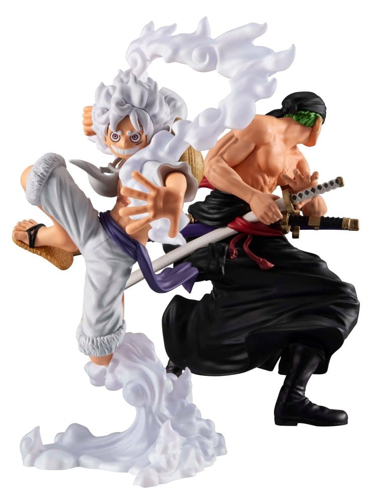 One Piece 2er-Pack Monkey D. Ruffy Gear Fifth & Roronoa Zoro (with gift) Wallstar Figuren