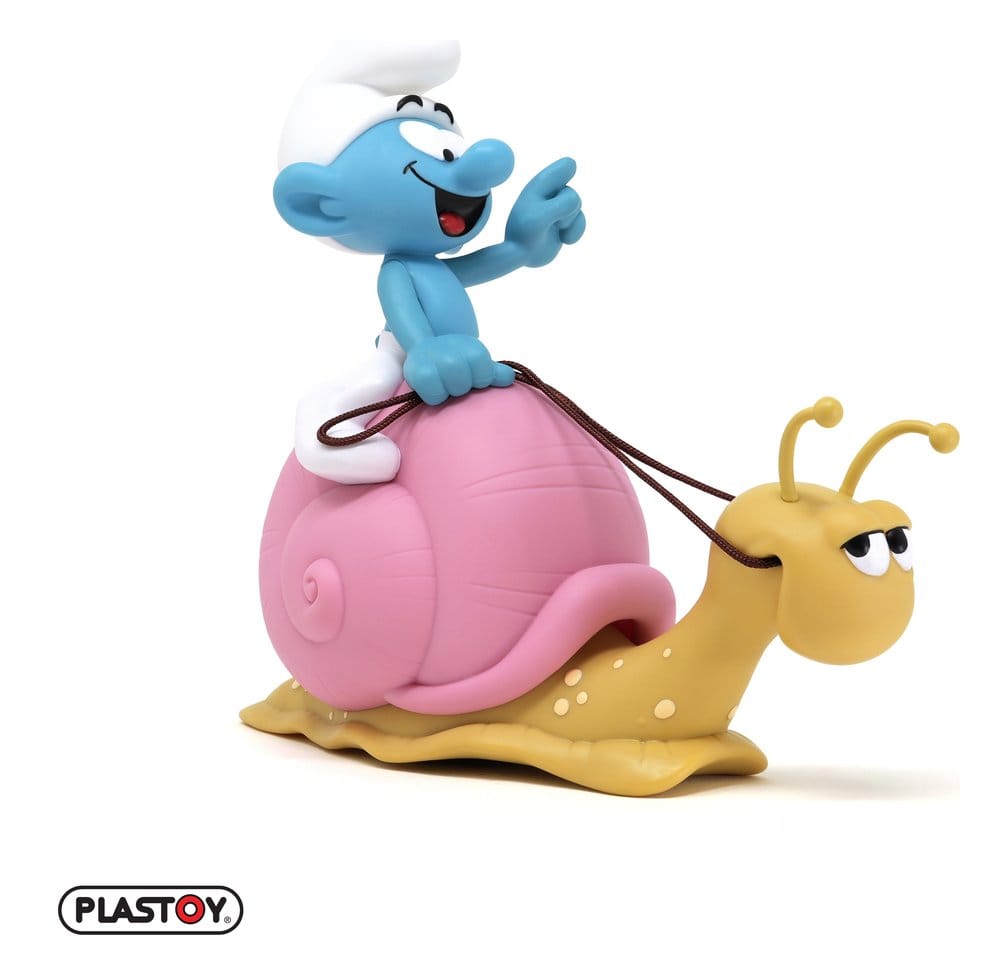 Die Schlümpfe: Spardose Smurf on a Snail's Back 19 cm