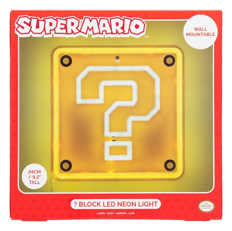 Super Mario Question Block LED Neon Wandleuchte