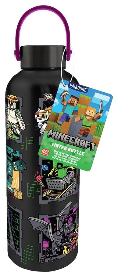 Minecraft Maskottchen Metall Trinkflasche mit Trageschlaufe