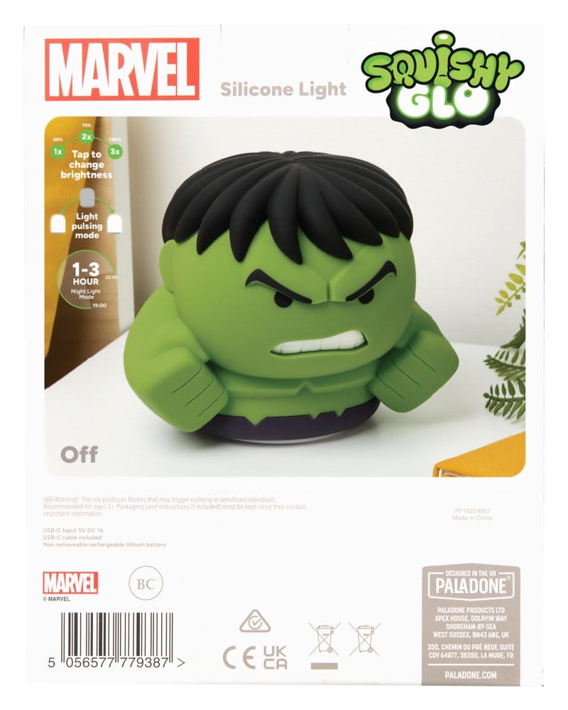 Marvel Universe SquishyGlo Hulk Rechargeable Silikon-Leuchte