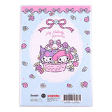 Sanrio Kuromi & My Melody Pastel Flower Holographic Checkered Notizbuch