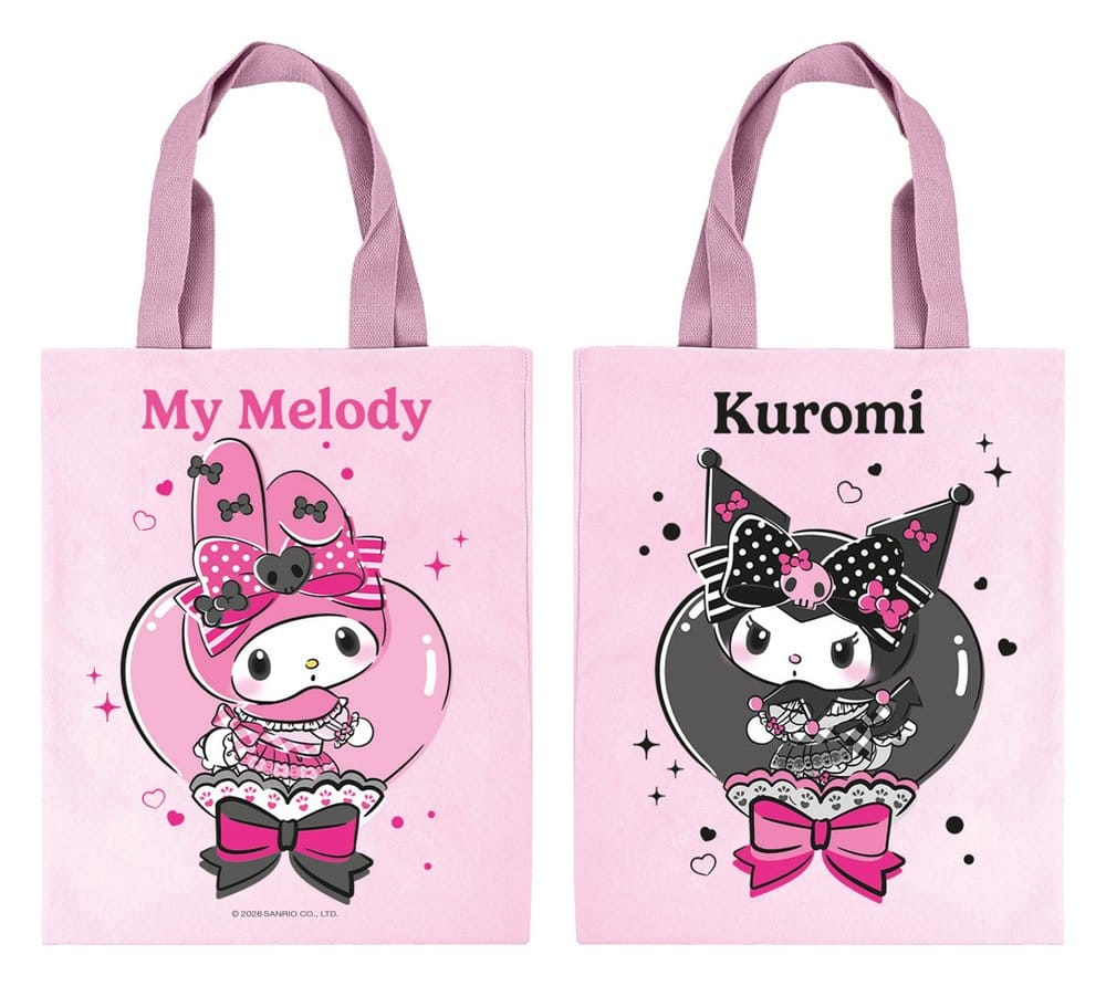 Sanrio Pink Black Party Series My Melody & Kuromi Tragetasche