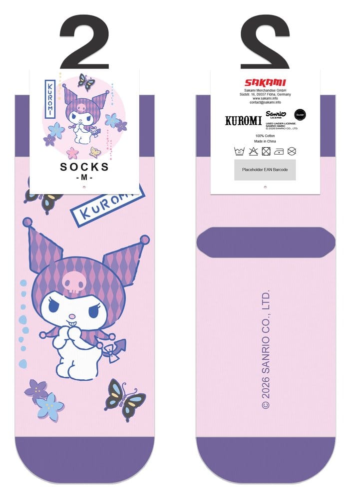 Sanrio Kuromi Japanese Short Socken 36-40