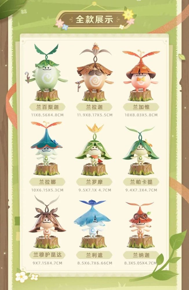 Genshin Impact Aranara Series Minifiguren Blind Box Display (9)