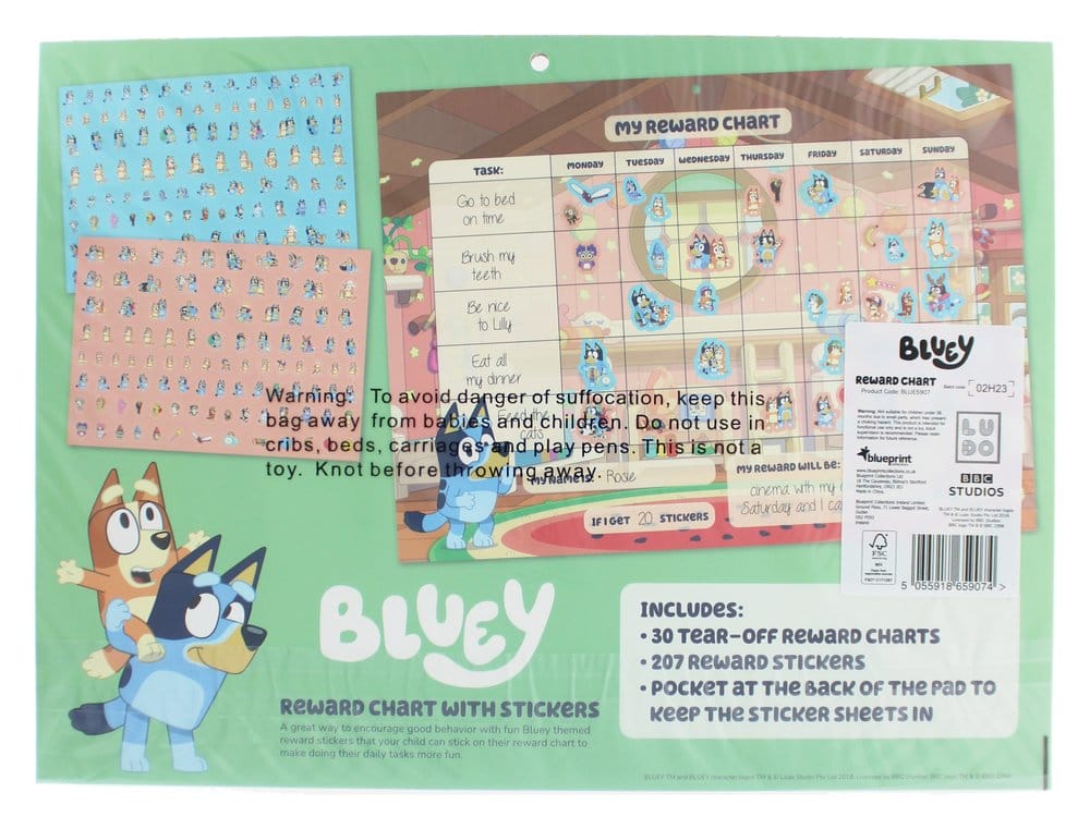Bluey Belohnungsplan Set